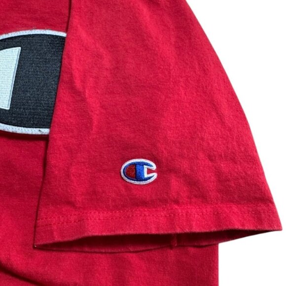 Y2K Champion Big Logo Patch T Shirt Adult Size M​​​​ - Picture 4 of 7